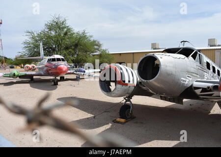 Arizona, 9. April: Außenansicht des das Pima Air & Space Museum am 9. April 2017 in Arizona, U.S.A. Stockfoto