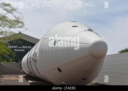 Arizona, 9. April: Außenansicht des das Pima Air & Space Museum am 9. April 2017 in Arizona, U.S.A. Stockfoto