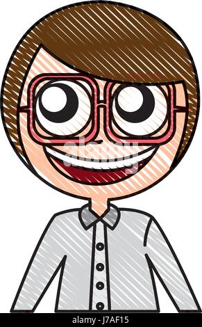 weibliche Nerd-Avatar-Charakter Stock Vektor