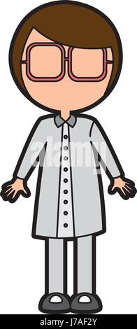 weibliche Nerd-Avatar-Charakter Stock Vektor