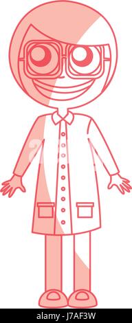 weibliche Nerd-Avatar-Charakter Stock Vektor