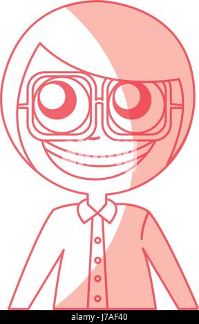 weibliche Nerd-Avatar-Charakter Stock Vektor