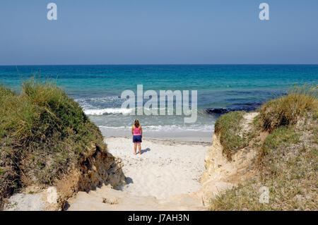 Dienst Scoada Strand, Oristano District, Sardinien, Italien, Europa Stockfoto