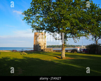 Der alte Kirchturm am St Helen's auf der Isle Of Wight, England Stockfoto