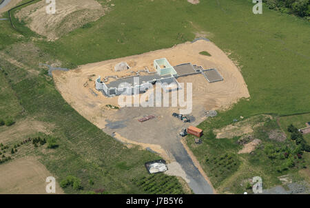 Luftbild der Baustelle Stockfoto