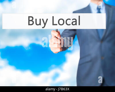 Lokal - Geschäftsmann Anzeichen zu kaufen. Wirtschaft, Technologie, Internet-Konzept. Stock Foto Stockfoto