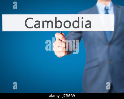 Kambodscha - Geschäftsmann Anzeichen. Wirtschaft, Technologie, Internet-Konzept. Stock Foto Stockfoto