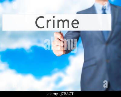Kriminalität - Geschäftsmann Anzeichen. Wirtschaft, Technologie, Internet-Konzept. Stock Foto Stockfoto