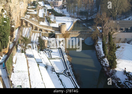 Garten Stein Festung Gärten Jardin du Luxembourg Land Realty Boden Stadt Stadt Stockfoto