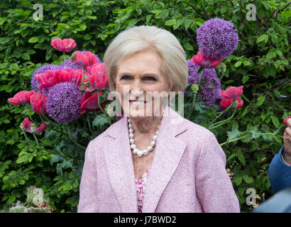 Koch und TV-Berühmtheit, Mary Berry, bei der RHS Chelsea Flower Show 2017 Stockfoto