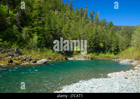 Middle Fork Smith River, Smith River National Recreation Area, Smith Wild and Scenic River, sechs Flüssen National Forest, Kalifornien Stockfoto