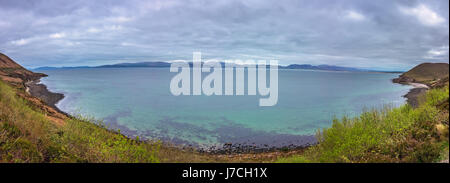 Dingle Bay Halbinsel Panorama von der Panoramastraße Ring of Kerry, Irland Stockfoto