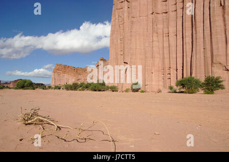 Catedral, Felswand in Talampaya Nationalpark, Argentinien Stockfoto