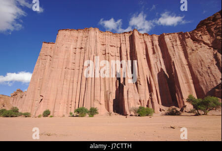 Catedral, Felswand in Talampaya Nationalpark, Argentinien Stockfoto