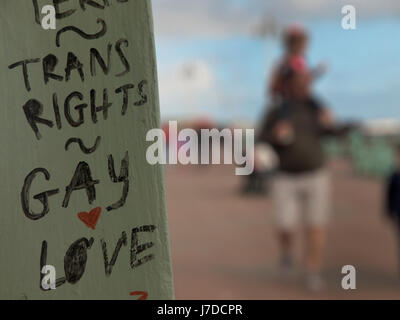 Einige politische Graffiti in Brighton Stockfoto