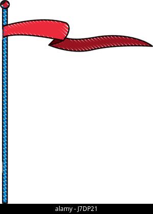 Zirkus-Flag Pole festliche Unterhaltung Abzeichen Stock Vektor