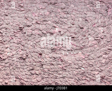 Schmutzigen Stoff Fußmatte, die entlang der Zeit nahe der Tür Landhaus verwendet. Stockfoto