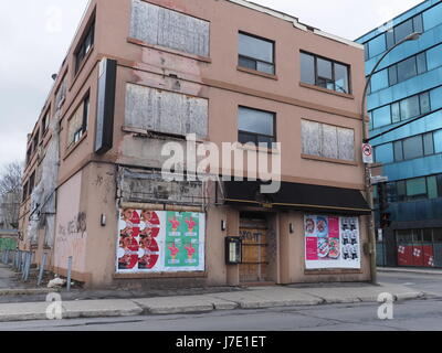 Quebec, Kanada. Ein verlassenes Gebäude in Montreal Stockfoto