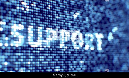 Support für glänzende Blue Technologie Bildschirm Stockfoto