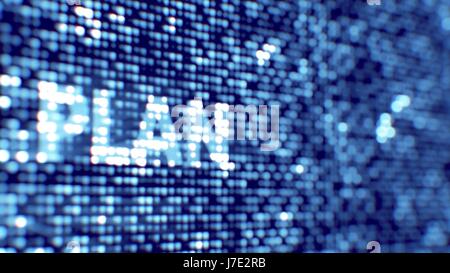 Glänzend blaue Bildschirm Technologie Stockfoto