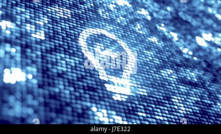 Digitaltechnik-Symbol im Cyberspace Stockfoto