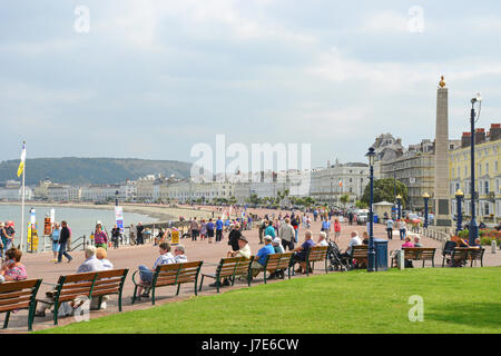 Strandpromenade, Llandudno, Conwy County Borough (Bwrdeistref Sirol Conwy), Wales, Vereinigtes Königreich Stockfoto