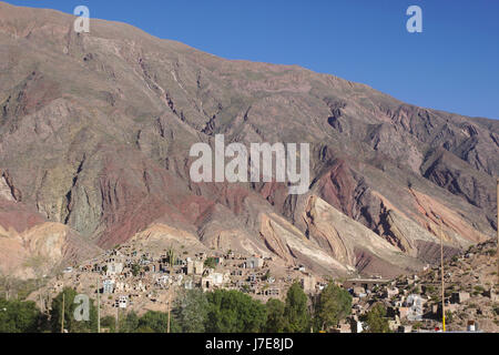 Paleta del Pintor (Maler Palette) und Friedhof in Maimara, Quebrada de Humahuaca, Argentinien Stockfoto