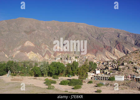 Paleta del Pintor (Maler Palette) und Friedhof in Maimara, Quebrada de Humahuaca, Argentinien Stockfoto