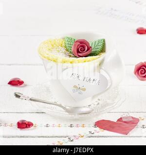 New York Cheesecake - Becher (Mikrowelle) Stockfoto