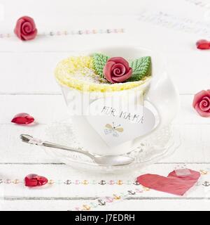 New York Cheesecake - Becher (Mikrowelle) Stockfoto