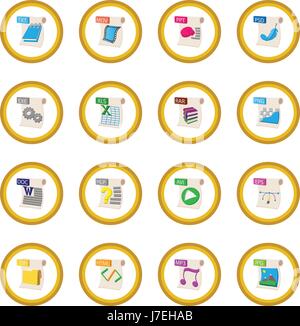 Datei-Format Symbol Kreis Stock Vektor