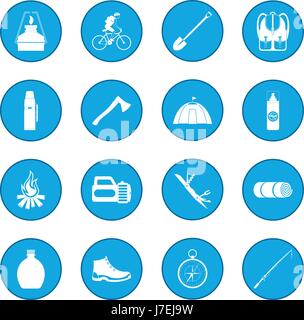 Camping Symbol blau Stock Vektor