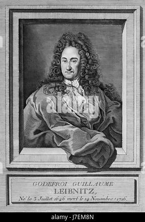 GOTTFRIED WILHELM LEIBNIZ (1646-1716) deutscher Mathematiker und Philosoph Stockfoto