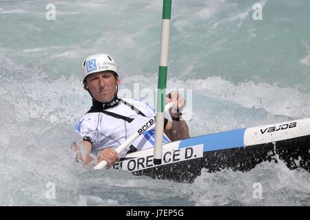 Waltham Cross, Hertfordshire, UK. 24. Mai 2017. David Florence, Mens C1. Britische Kanuslalom-Team machen Sie sich bereit für die Saison 2017. Lee Valley White Water Centre. Waltham Cross. Hertfordshire. VEREINIGTES KÖNIGREICH. 24.05.2017. Bildnachweis: Sport In Bilder/Alamy Live-Nachrichten Stockfoto