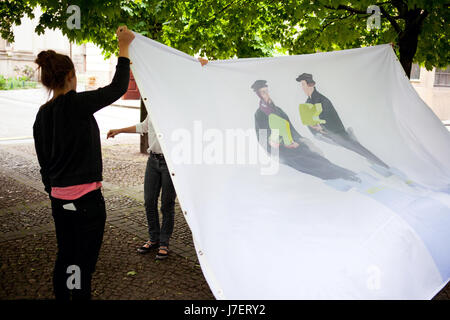 Berlin, Deutschland. 24. Mai 2017. Simon Becker/le pictorium - Vorbereitungen für die Evangelische Kirche in Berlin 2017 - 24/05/2017 - Deutschland/Berlin/Berlin - Mehr als 100.000 Besucher werden Zum Deutschen Evangelischen Kirchentag in Berlin in diesem Jahr erwartet. Credit: Le pictorium/alamy leben Nachrichten Stockfoto