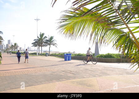 Durban, Südafrika, 25. Mai 2017. Südafrika Wetter. Die Menschen genießen die schöne Herbst-Bedingungen direkt am Strand in den milden Bedingungen. Kredit Paul Gregg/Alamy Live-Nachrichten Stockfoto