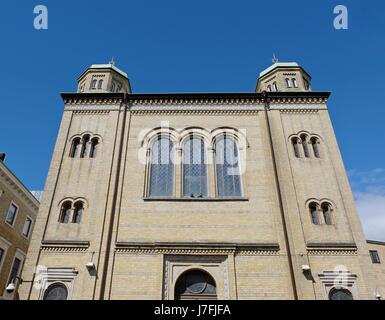 Göteborg, Schweden - Mai 2017: Details des Gebäudes von der Synagoge in Göteborg, Schweden. Stockfoto