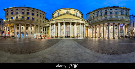 Panorama von San Carlo Square und Church of Saint Charles Borromeo, Mailand, Italien Stockfoto