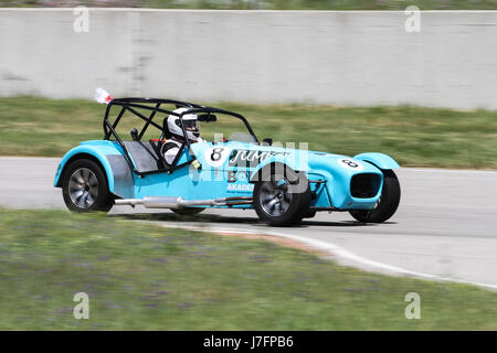 KOCAELI, Türkei - 14. Mai 2017: Caterham Auto beim türkischen Caterham Super 7 Cup konkurrieren. Stockfoto