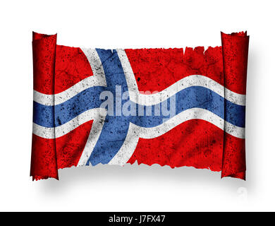 Norwegen Flagge Norwegen Flagge wehen nationalen Piktogramm Symbol Piktogramm Stockfoto