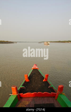 Sundarban Dorfleben, Höhepunkt Boote, Lebensstil, Mangroove Wälder, einen schönen Tag Stockfoto