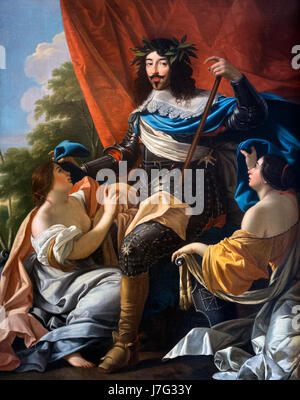 Porträt von König Louis XIII von Frankreich (1601-1643), Studio von Simon Vouet, Öl auf Leinwand, c.1640 Stockfoto