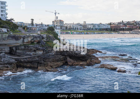 Bondi, Coogee Weg, Spaziergang entlang der Küste, über Bronte Beach und Waverley Cemetery Stockfoto