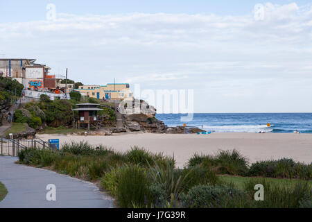 Bondi, Coogee Weg, Spaziergang entlang der Küste. Abschnitt nach 2016 Stürme ersetzt Stockfoto