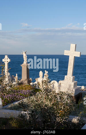 Bondi, Coogee Weg, Spaziergang entlang der Küste, über Bronte Beach und Waverley Cemetery Stockfoto