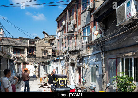 Alten Wohn-Wohnsiedlung, Shanghai, China Stockfoto