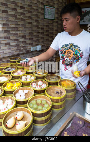 Food Stall, Qibao, Shanghai, China Stockfoto