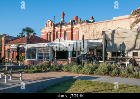 Bang Bang Restaurant in der ehemaligen Rifle Club Gebäude im Jahre, Melbourne Stockfoto