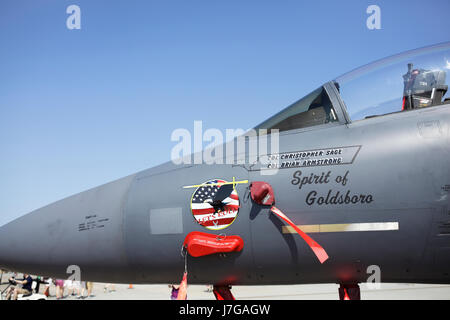 Geist von Goldsboro, Flaggschiff der 4. Kämpfer-Flügel, Seymour Johnson Air Force Base in Goldsboro, North Carolina, USA Stockfoto