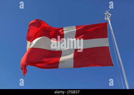 Zustand-Markierungsfahne, souveränen Malteserorden, St. Johns Kreuz, Valletta, Malta Stockfoto